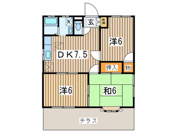 茜壱番館の物件間取画像